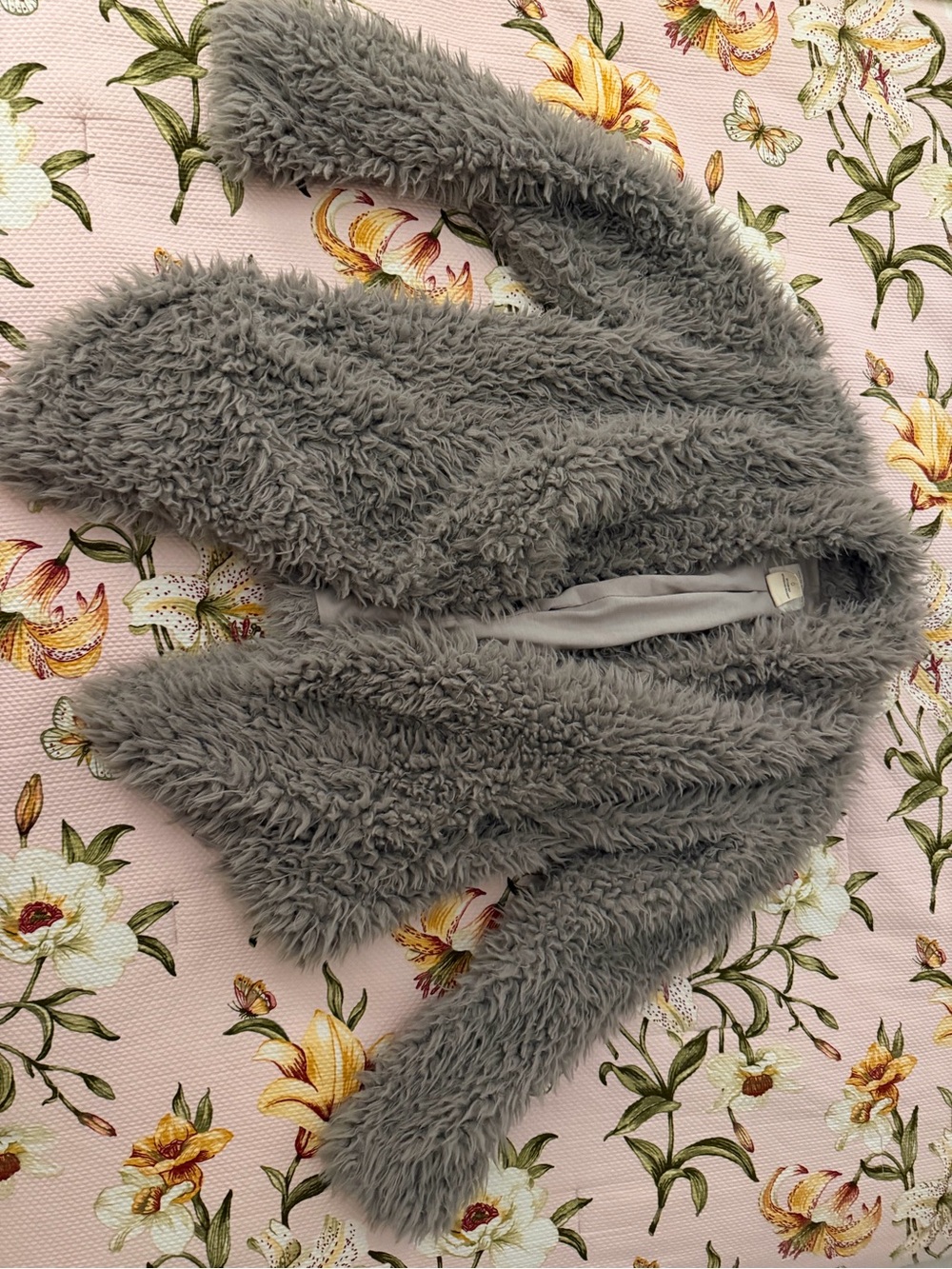 Billabong Gray Faux Fur Cozy Jacket
